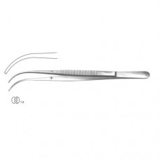 Bonner-Modell Dissecting Forceps 1x2 Teeth - With Plateau Stainless Steel, 9.5 cm - 3 3/4"